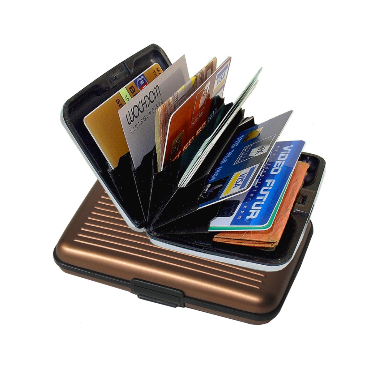 OGON Aluminum Wallet - Chocolate